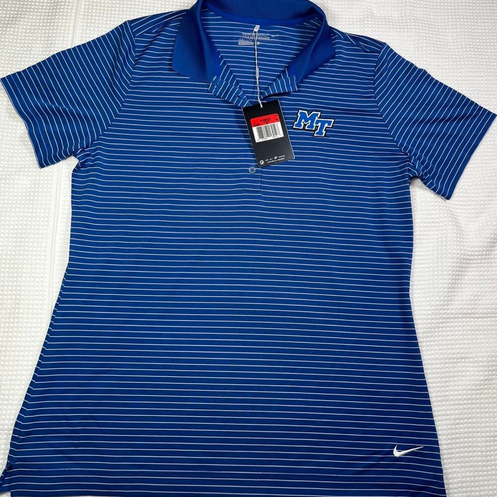 Nike Women's Blue and Navy Polo-shirts